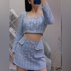 Blue Tweet set, Size S